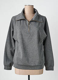 Sweat-shirt manches longues manches longues gris YEST femme