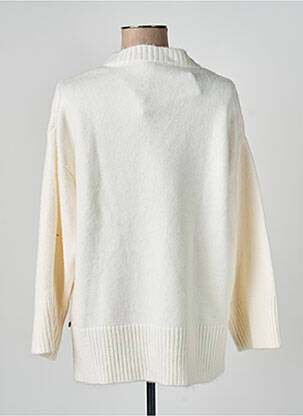 Pull coupe droite manches longues blanc YEST femme