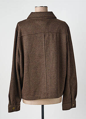 Manteau court coupe droite sans capuche marron YEST femme