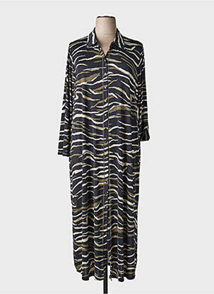 Robe longue manches longues manches longues noir YOEK femme
