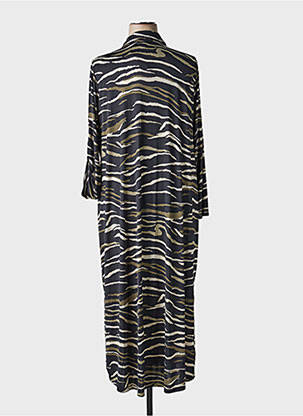 Robe longue manches longues manches longues noir YOEK femme