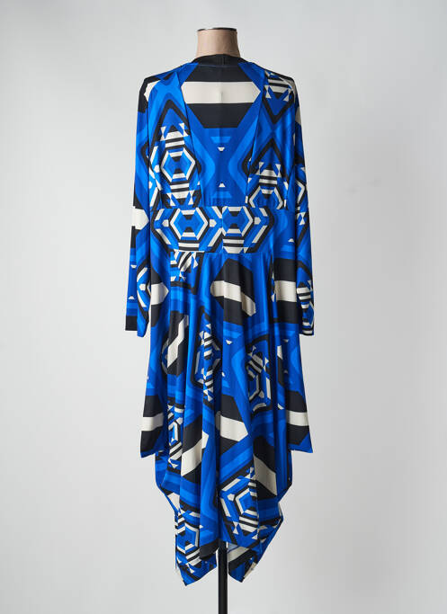 Robe longue manches longues manches longues bleu MAT. femme