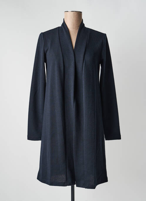 Gilet manches longues col châle bleu YEST femme