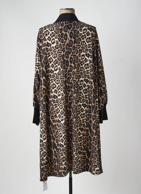 Robe pull coupe droite manches longues noir YOEK femme