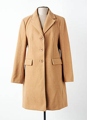 Manteau long coupe cintrée sans capuche marron BARILOCHE femme