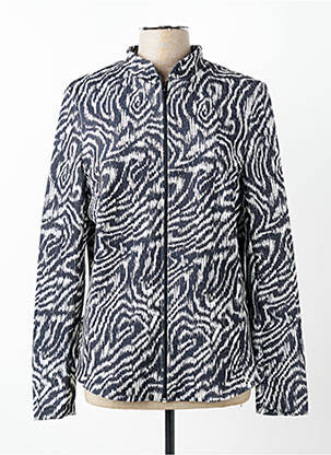 Veste casual col rond noir SENORETTA femme
