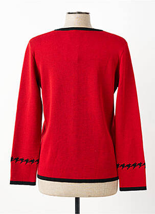 Gilet manches longues col rond rouge TELMAIL femme