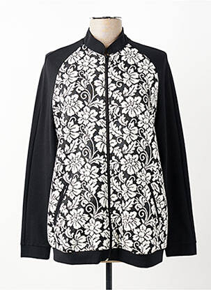 Veste casual col rond noir SENORETTA femme