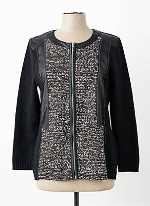 Veste casual col rond noir BAGORAZ femme