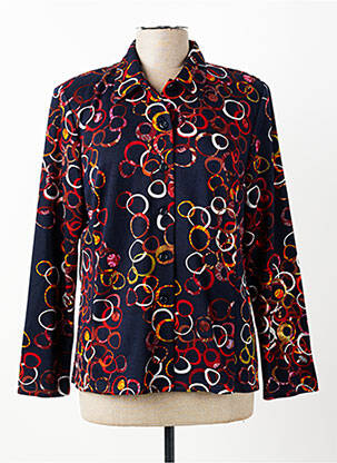 Veste casual col chemisier noir GEVANA femme
