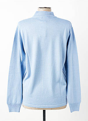 Pull coupe droite manches longues bleu GEVANA femme