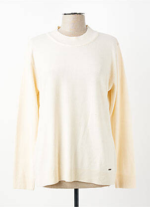 Pull col rond manches longues beige FELINO femme