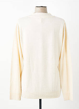 Pull col rond manches longues beige FELINO femme
