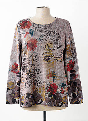 T-shirt manches longues manches longues marron BAGORAZ femme