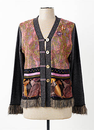 Gilet manches longues stretch gris OLIVIER PHILIPS femme