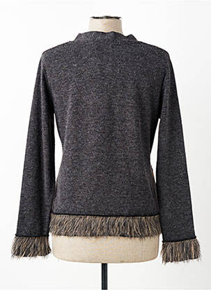 Gilet manches longues stretch gris OLIVIER PHILIPS femme
