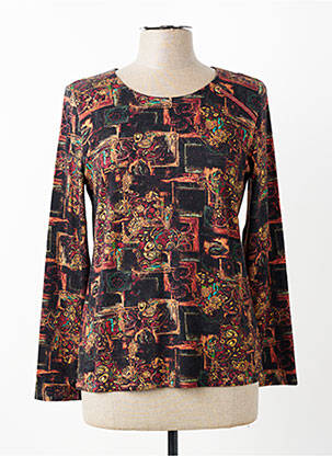 Pull coupe cintrée manches longues marron GEVANA femme
