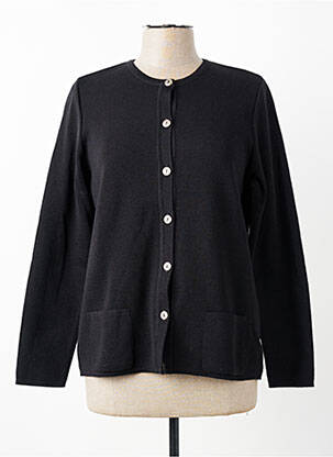 Gilet manches longues fermeture boutonnée sur le devant noir TELMAIL femme