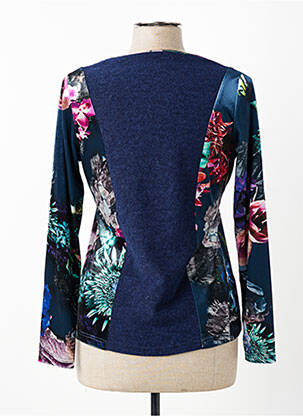 Pull coupe cintrée manches longues bleu OLIVIER PHILIPS femme