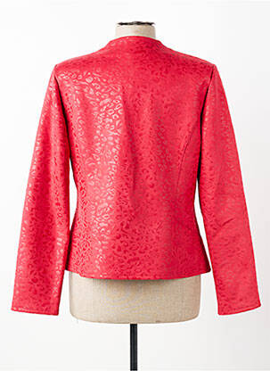 Veste casual col rond rouge GEVANA femme