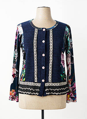 Gilet manches longues stretch bleu OLIVIER PHILIPS femme