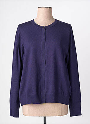 Gilet manches longues fermeture boutonnée sur le devant bleu SCORZZO femme