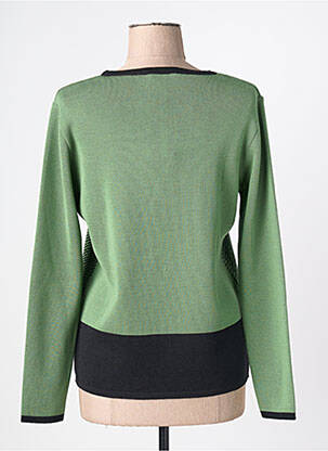 Pull coupe cintrée manches longues vert TELMAIL femme