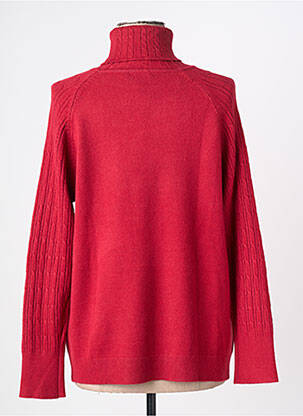 Pull col roulé coupe cintrée manches longues rouge FELINO femme