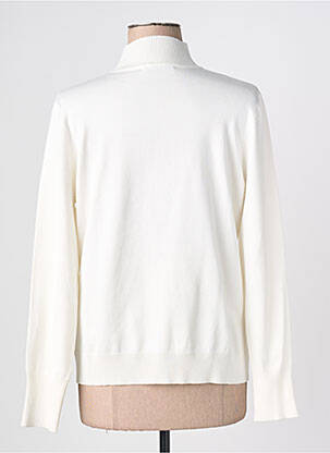 Pull col roulé coupe droite manches longues blanc SCORZZO femme