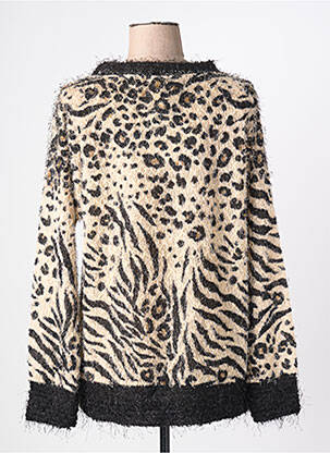 Pull coupe cintrée manches longues beige SENORETTA femme
