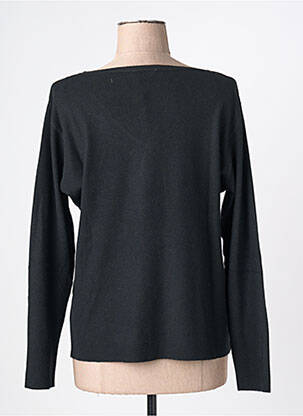 Pull coupe cintrée manches longues noir FELINO femme