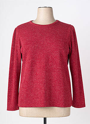 Pull coupe droite manches longues rouge TELMAIL femme