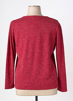 Pull coupe droite manches longues rouge TELMAIL femme