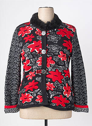 Veste casual col rond noir OLIVIER PHILIPS femme