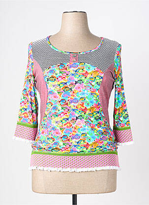 T-shirt manches 3/4 manches 3/4 rose OLIVIER PHILIPS femme