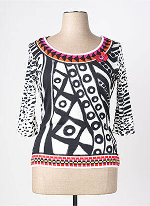 T-shirt manches 3/4 manches longues blanc OLIVIER PHILIPS femme