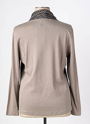 Pull coupe cintrée manches longues marron BAGORAZ femme