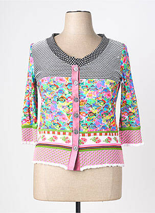 Gilet manches longues manches 3/4 rose OLIVIER PHILIPS femme