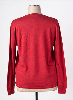 Gilet manches longues fermeture boutonnée sur le devant rouge GEVANA femme