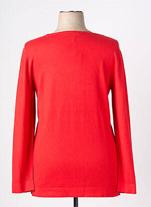 Pull coupe cintrée manches longues rouge FELINO femme