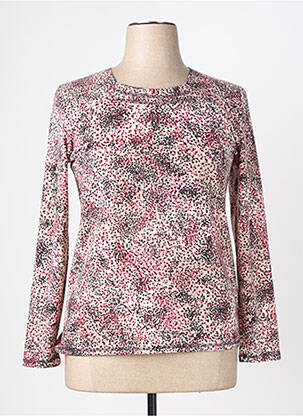 Pull coupe cintrée manches longues rose GEVANA femme