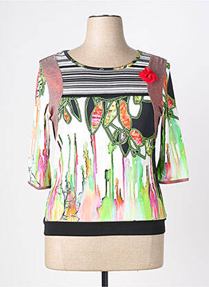 T-shirt imprimé fantaisie manches courtes noir OLIVIER PHILIPS femme