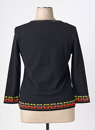 Pull coupe cintrée manches longues noir OLIVIER PHILIPS femme