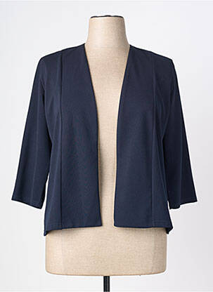 Veste casual coupe droite bleu GEVANA femme