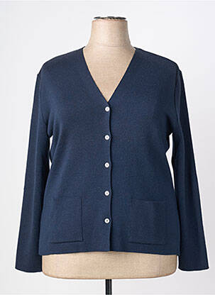 Gilet manches longues coupe cintrée bleu CHASSAGNARD femme