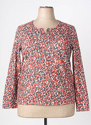 Pull coupe cintrée manches longues orange GEVANA femme