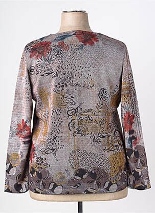 Pull coupe droite manches longues marron BAGORAZ femme