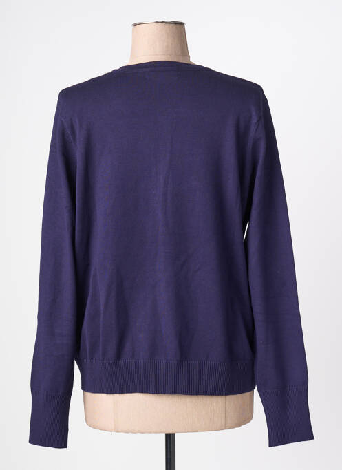Gilet manches longues fermeture boutonnée sur le devant bleu SCORZZO femme
