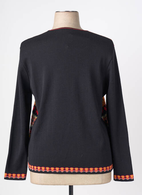 Pull col rond manches longues noir SAINT CHARLES femme