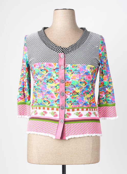 Gilet manches longues manches 3/4 rose OLIVIER PHILIPS femme